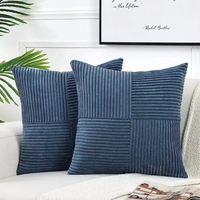 Dekokissen Samt Weich Quadratisch Sofa Wohnzimmer - Blau