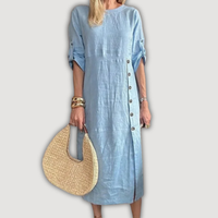 Ashly – Elegantes Midikleid - Blau