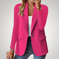 Maja | Damen Lässiger Reverskragen Taillierter Blazer - Rosa