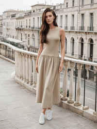 Mango | Damen Sommerkleid Elegant Zeitlos Sommer - Beige