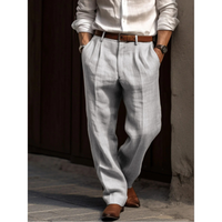 Manuel | Herren Leichte Leinenhose - Grau