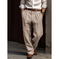Manuel | Herren Leichte Leinenhose - Beige