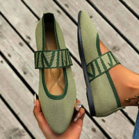 Marlena | Damen Mary Jane Karomuster Ballerinas - Grün