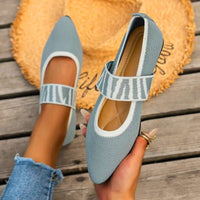 Marlena | Damen Mary Jane Karomuster Ballerinas - Grau