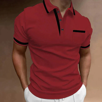 Mats | Herren Klassisches Freizeit Poloshirt - Rot