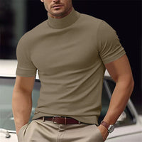 Maxim | Herren Kurzarm Rollkragen Shirt - Khaki