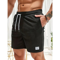 Maximilian | Herren Badeshorts mit Kordelzug - Schwarz