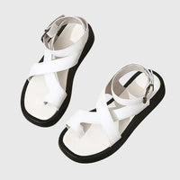 Melinda | Damen Verstellbare Riemchen Sandalen - Weiß