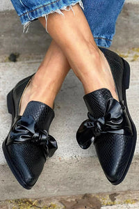 Meliora | Damen Loafer mit Schleife - Schwarz
