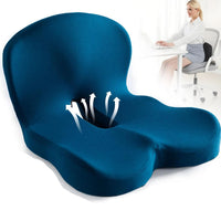 Sitzkissen Memory Foam Haltung Büro Stuhl Auto Sitz - Blau