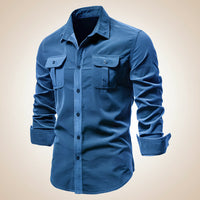 Herren Casual Langarmshirt Alltag Freizeit - Blau