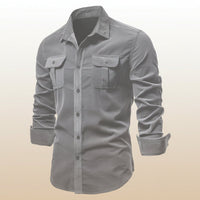 Herren Casual Langarmshirt Alltag Freizeit - Dunkelgrau