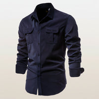 Herren Casual Langarmshirt Alltag Freizeit - Marineblau