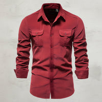 Herren Casual Langarmshirt Alltag Freizeit - Rot