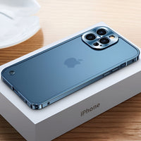 Handyhülle Aluminium Bumper Slim Schutz Case - Blau