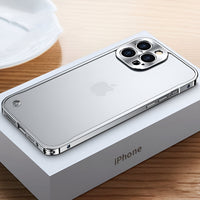 Handyhülle Aluminium Bumper Slim Schutz Case - Silber