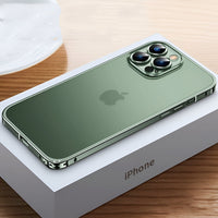 Handyhülle Aluminium Bumper Slim Schutz Case - Grün