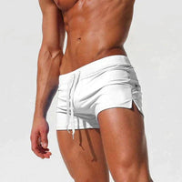 Niklas | Herren Kurze Slim Fit Badeshorts - Weiß