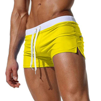 Niklas | Herren Kurze Slim Fit Badeshorts - Gelb