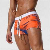 Niklas | Herren Kurze Slim Fit Badeshorts - Orange