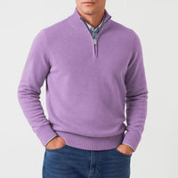 Noah | Herren Klassischer Stehkragen Cardigan - Lila