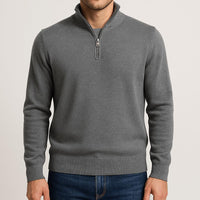 Noah | Herren Klassischer Stehkragen Cardigan - Grau
