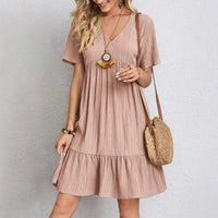 Olivia | Damen Midikleid Elegant Feminin Vielseitig - Rosa