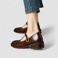 Olivia | Orthopädische Mary-Jane Schuhe - Braun