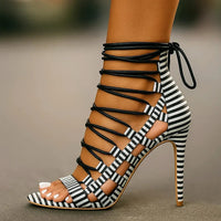 Ondine | Damen Schnürpumps High Heels - Grau