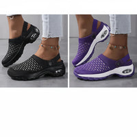 Orthopädische Clogs Damen Leichte Hausschuhe Garten Schuhe - Schwarz + Lila