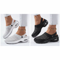 Orthopädische Clogs Damen Leichte Hausschuhe Garten Schuhe - Grau + Schwarz