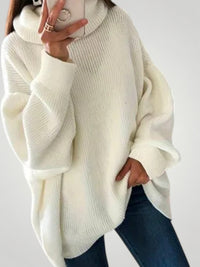 Alma | Oversized Damen-Strickpullover - Weiß