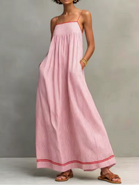 Janne | Sommer-Maxikleid - Rosa