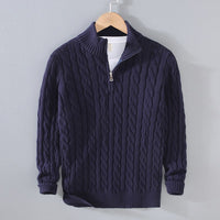 Herren-Pullover mit Rundhalsausschnitt - ACKLEY - Dunkelblau