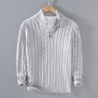 Herren-Pullover mit Rundhalsausschnitt - ACKLEY - Hellgrau