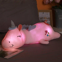 Leuchtendes Einhorn Kuscheltier Plüsch Licht Kinder Geschenk - Rosa