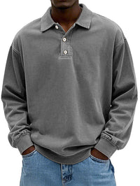 Lennart™ | Lässiges langärmeliges Herren-Polo - Grau