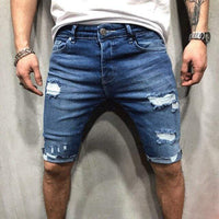 Leon | Trendige Denim Shorts für Herren Urlaub - Blau