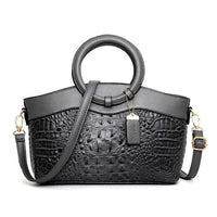 Frances | Damen Klassische Heritage Leder Schultertasche – Klassische Leder Schultertasche - Grey