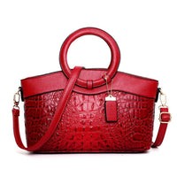 Frances | Damen Klassische Heritage Leder Schultertasche – Klassische Leder Schultertasche - Red