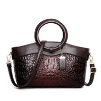 Frances | Damen Klassische Heritage Leder Schultertasche – Klassische Leder Schultertasche - Dark Brown
