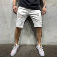 Finn | Lässige Denim Shorts für Herren Freizeit - Weiß