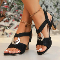 Novi | Orthopädische Fersensandalen - Schwarz