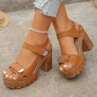 Ruth | Orthopädische Plattformsandalen mit breiter Zehenbox - Orange