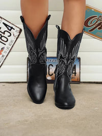 Daniela | Damen Elegant Western Cowboystiefel - Schwarz