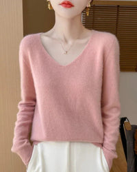 Bianca | Feiner Merino Pullover - Rosa
