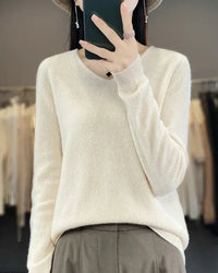 Bianca | Feiner Merino Pullover - Beige