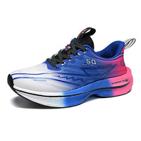 Leichte, atmungsaktive Laufschuhe für Herren – stylische Outdoor-Schuhe - Blau Rot