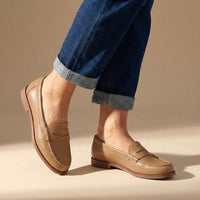 Ragna | Klassische Penny Loafer - Khaki