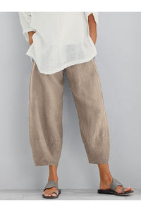 Ragnhild | Damen Weite Hose Knöchellang Lockere Passform - Beige